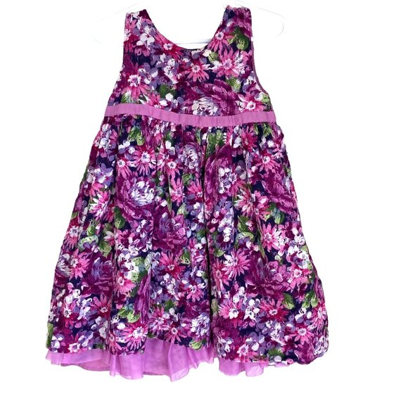 Girls Floral Gymboree Casual Dress Size 5T - Picture 2 of 6